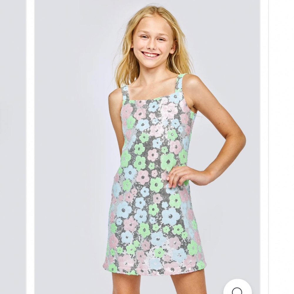 Hannah Banana Flower Sequins Dress